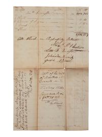 [ENSLAVEMENT & ABOLITION]. A group of 6 estate documents listing individual enslaved persons, most by name. Bourbon County, KY, 1815-1829.