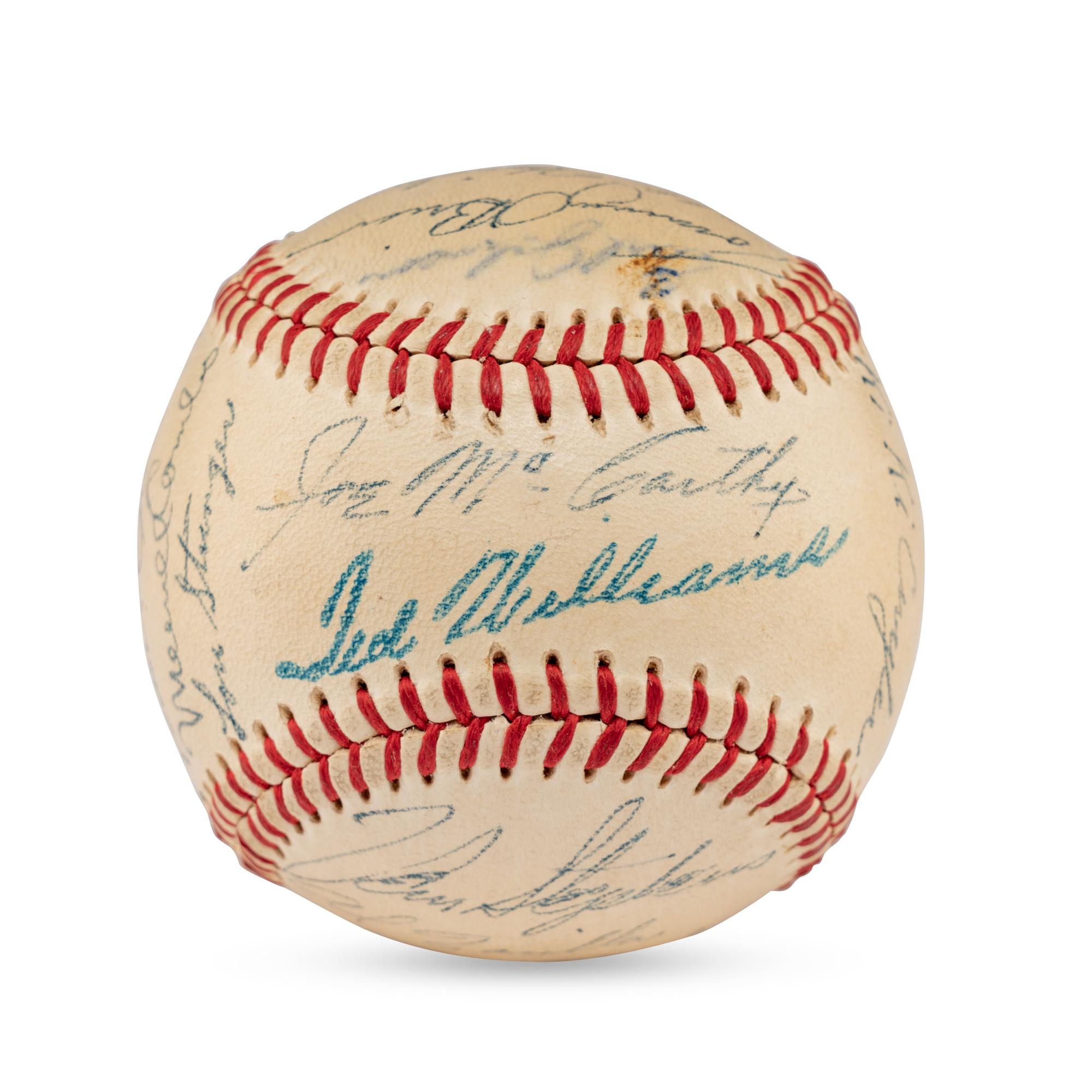 A 1949 Boston Red Sox Team Signed Autograph Baseball