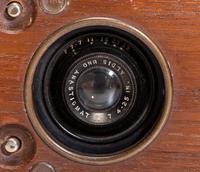 [EARLY PHOTOGRAPHY]. "Ensign" Roll Film Reflex Tropical Model camera. Houghton-Butcher Mfg. Co, London, ca 1920s.