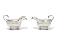 An Impressive Pair of Classical Silver Sauce Boats