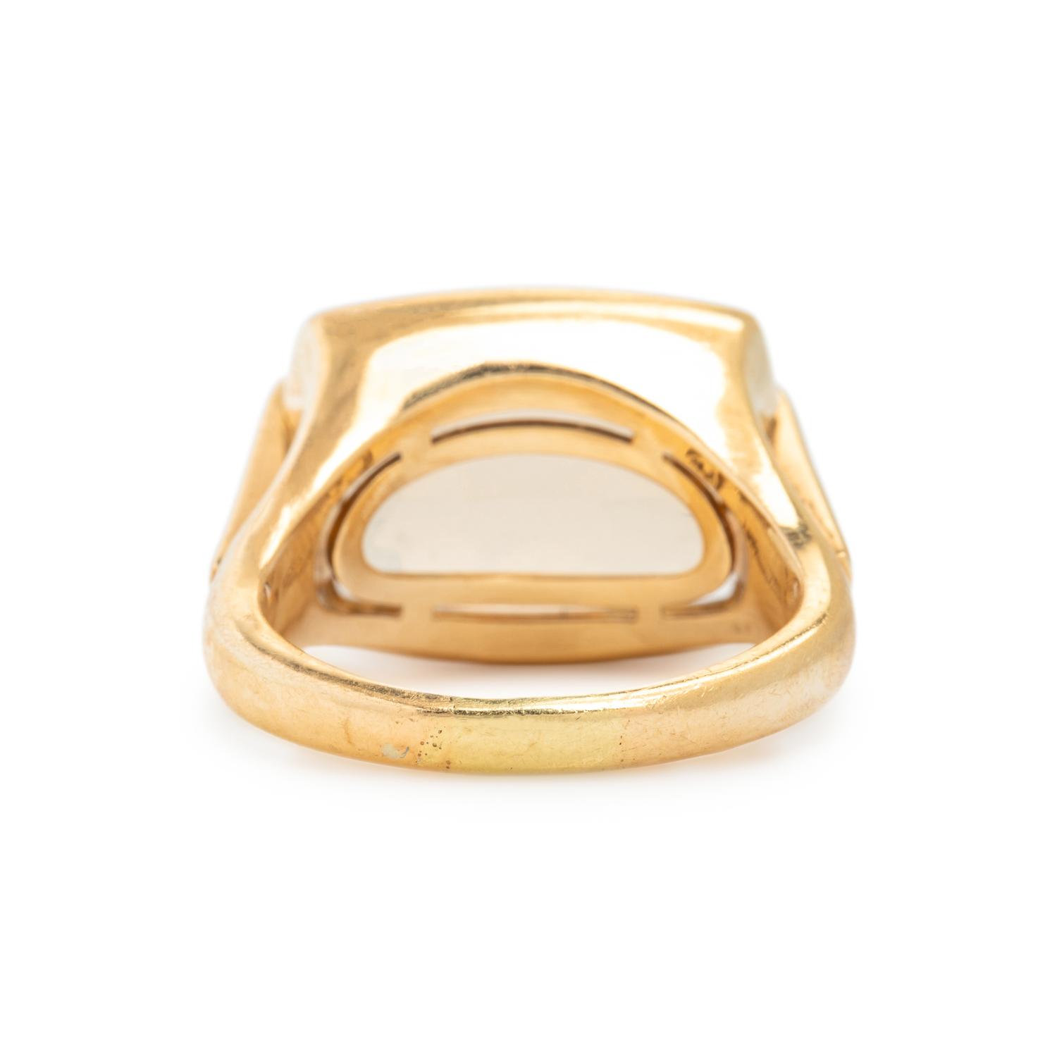 Bulgari, Yellow Gold and Moonstone 'Metropolis' Ring