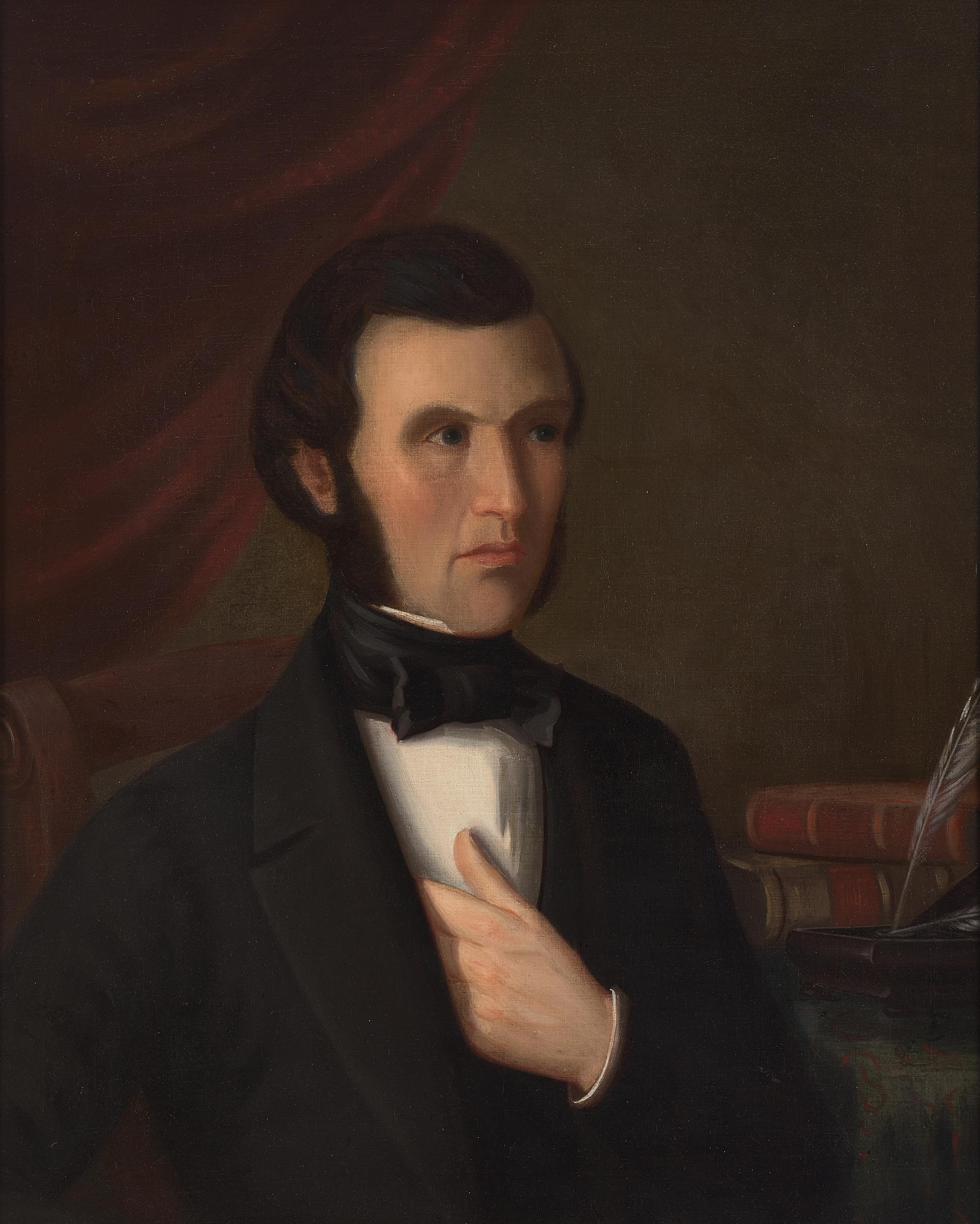 American School 19th Century, Portrait of a Gentleman Named Frederick Smith