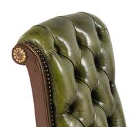 A Pair of Late William IV Leather-Upholstered Mahogany Gout Chairs