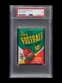 A Sealed Unopened Wax Pack of 1970 Topps Football Cards (PSA 7 NM) - Possible O.J. Simpson Rookie