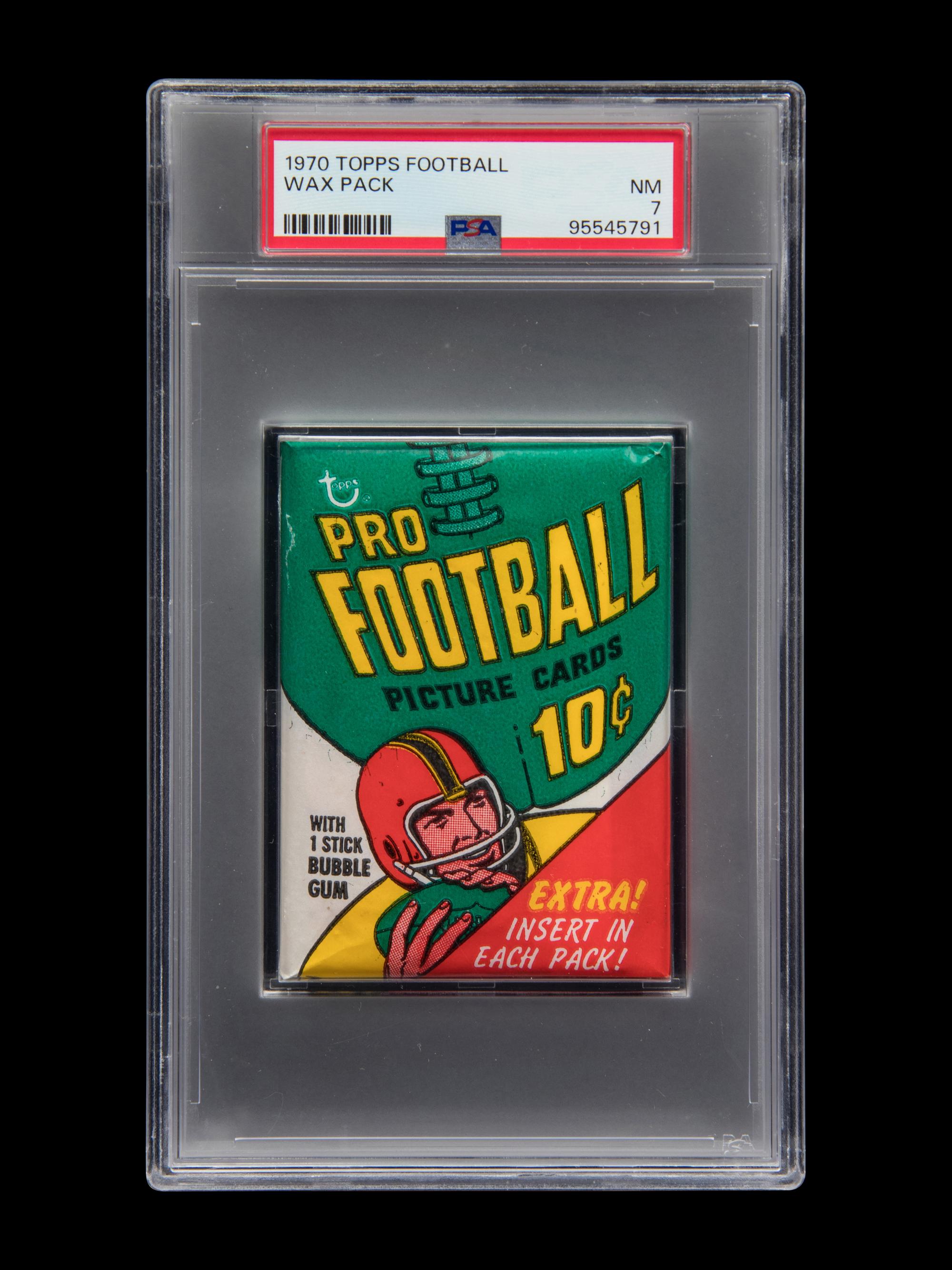 A Sealed Unopened Wax Pack of 1970 Topps Football Cards (PSA 7 NM) - Possible O.J. Simpson Rookie