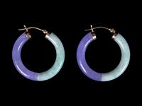 Four Pairs of Chinese Gold Mounted Jadiete Earrings