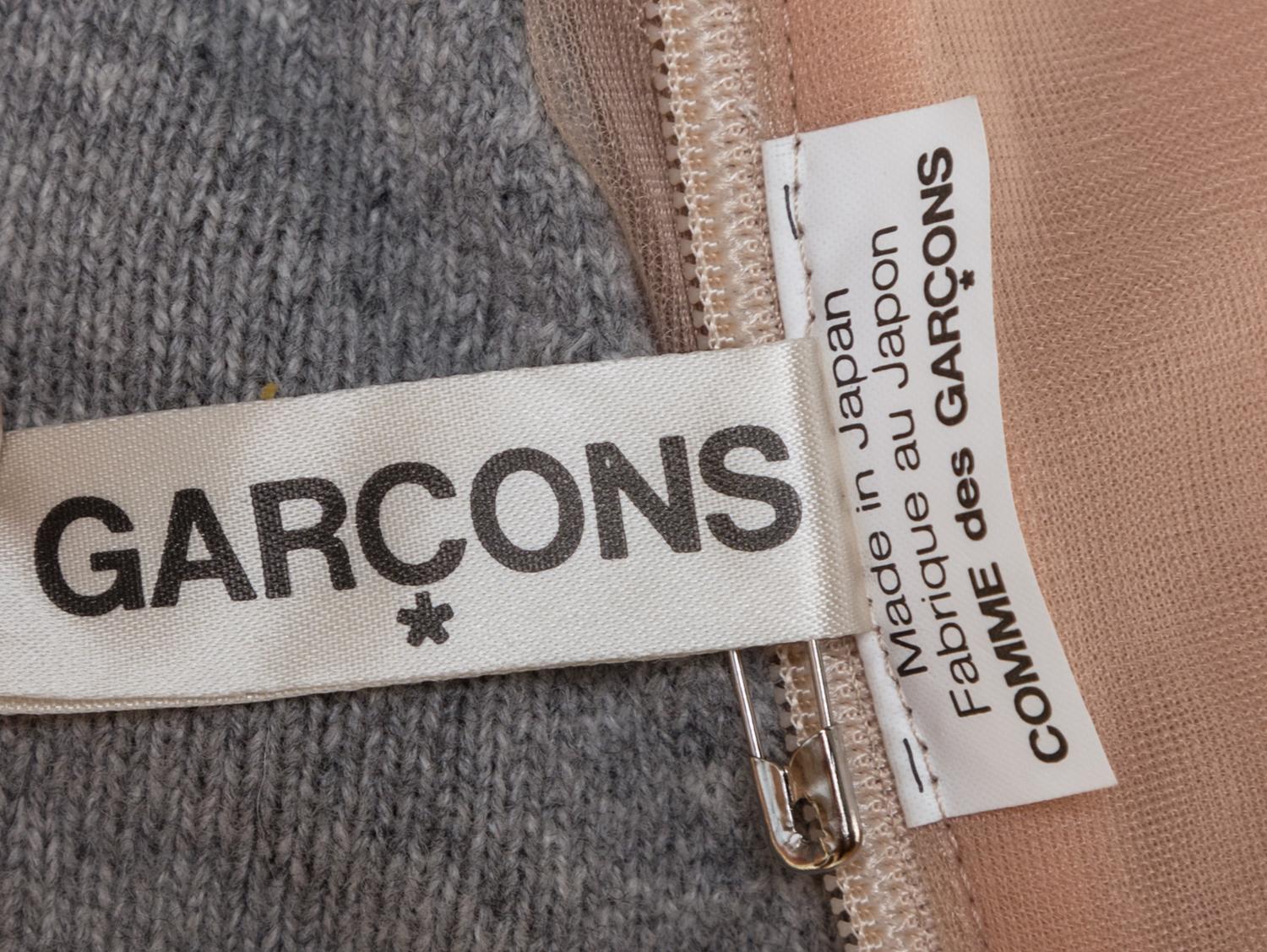 A Comme des Garcons Grey Sweater Dress, Size small.