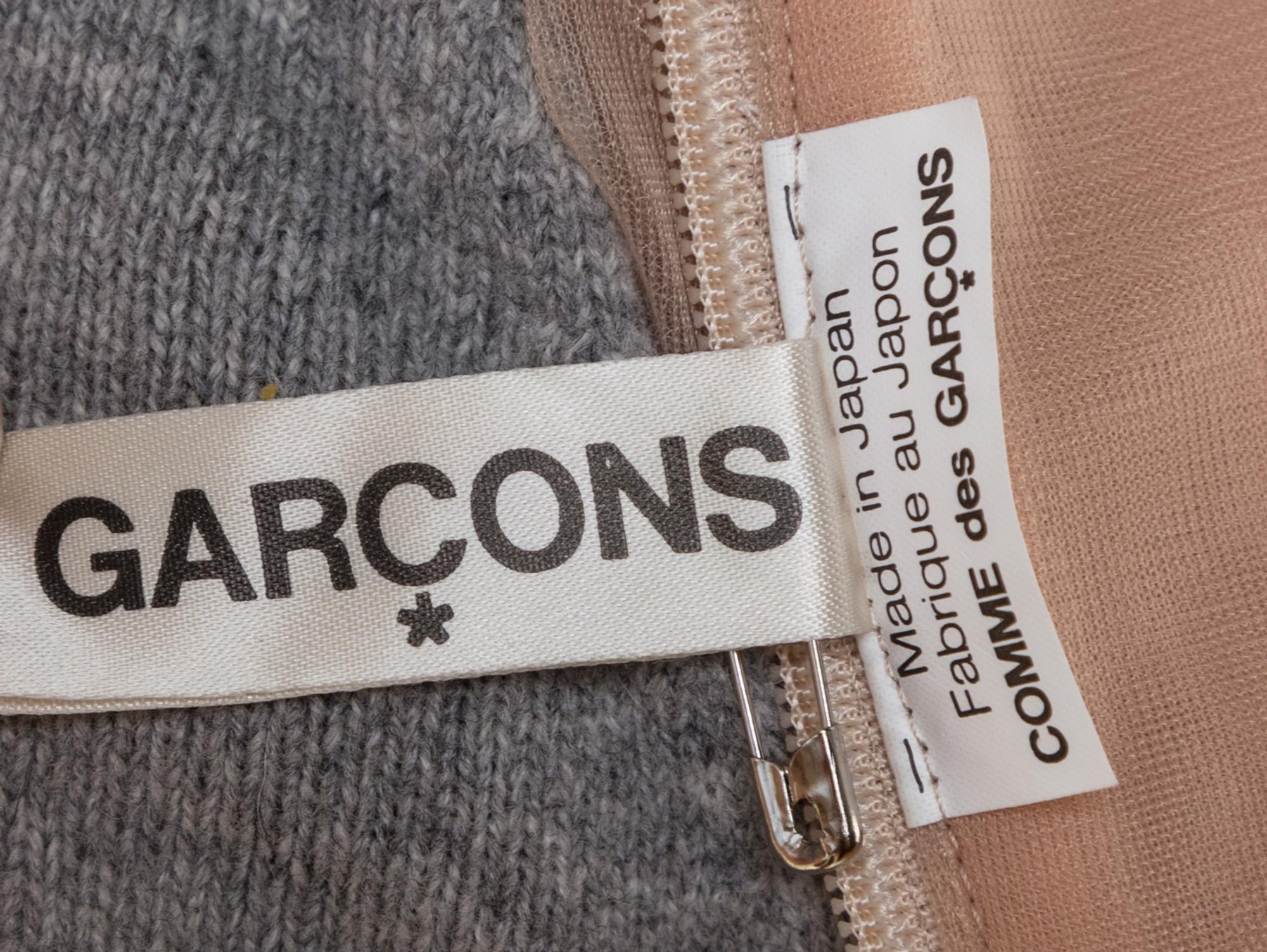 A Comme des Garcons Grey Sweater Dress, Size small.