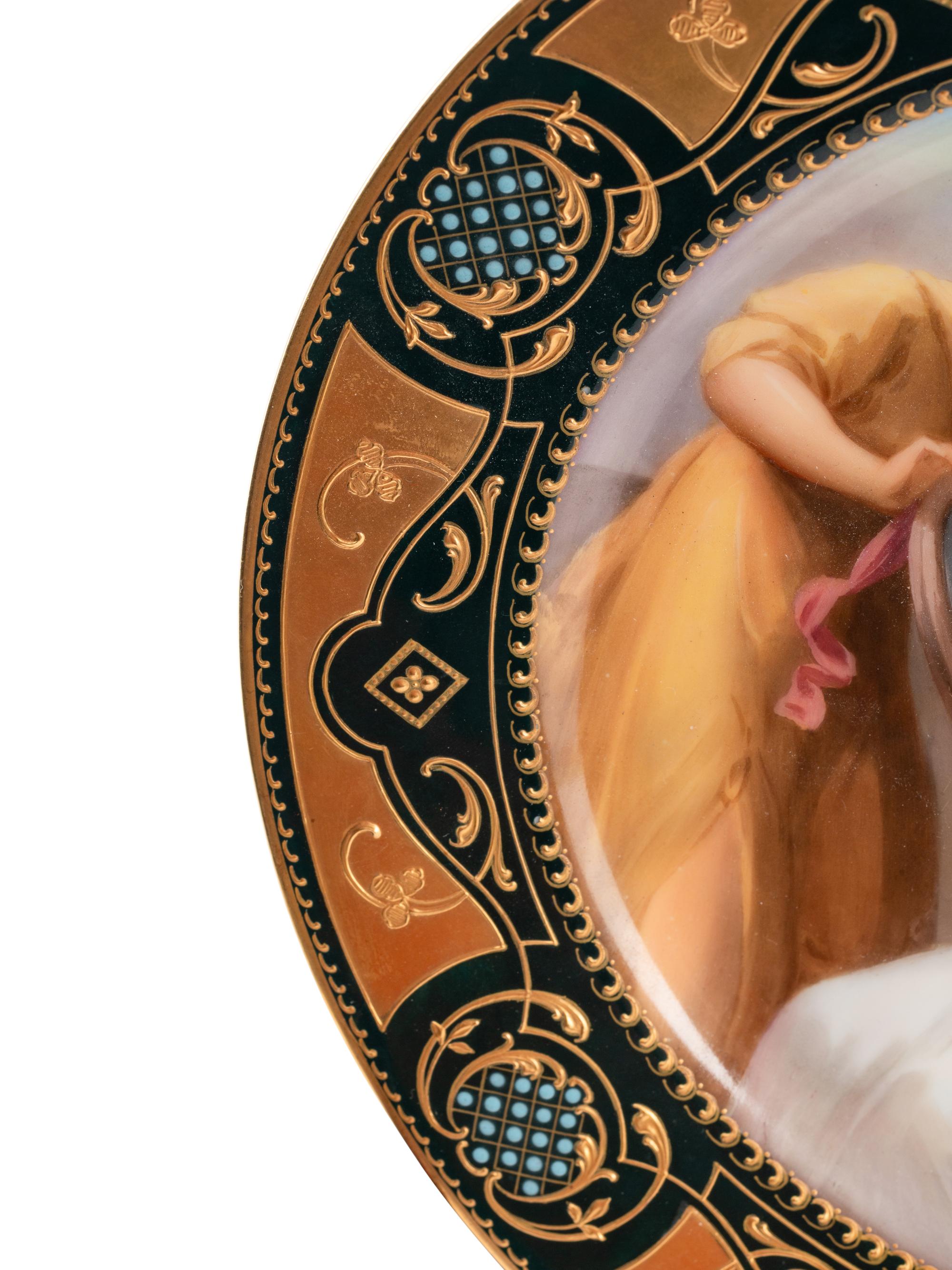 A Pair of Vienna Porcelain Cabinet Plates