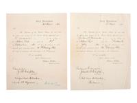 WELLES, Gideon (1802-1878). Letters and document associated with Welles, and other naval commanders.