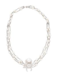 TIFFANY & CO., PLATINUM, DIAMOND, AND CULTURED PEARL CRAB NECKLACE