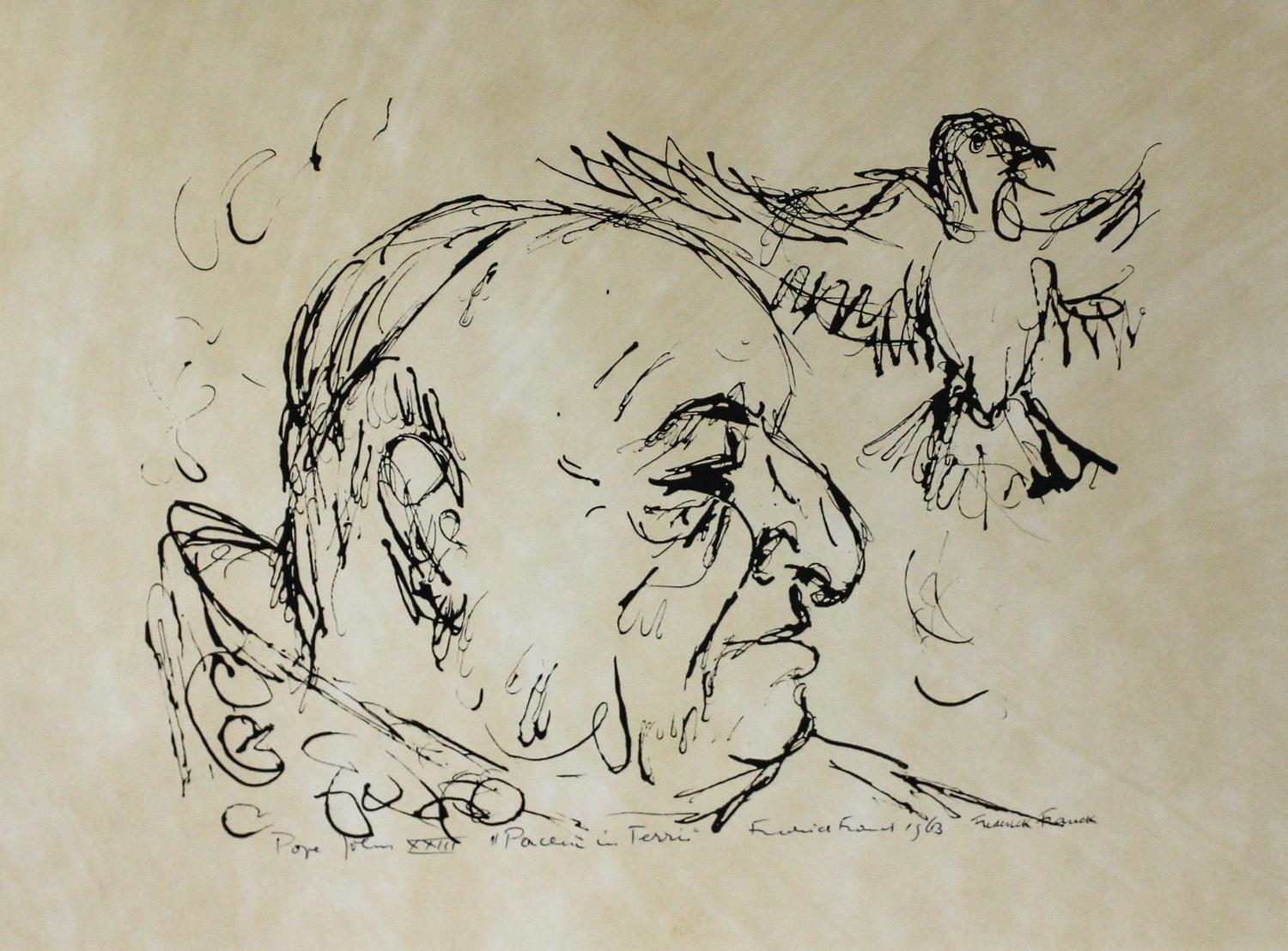 Frederick Franck, (Dutch/American, 1909-2006), Portrait of Pope John XXIII