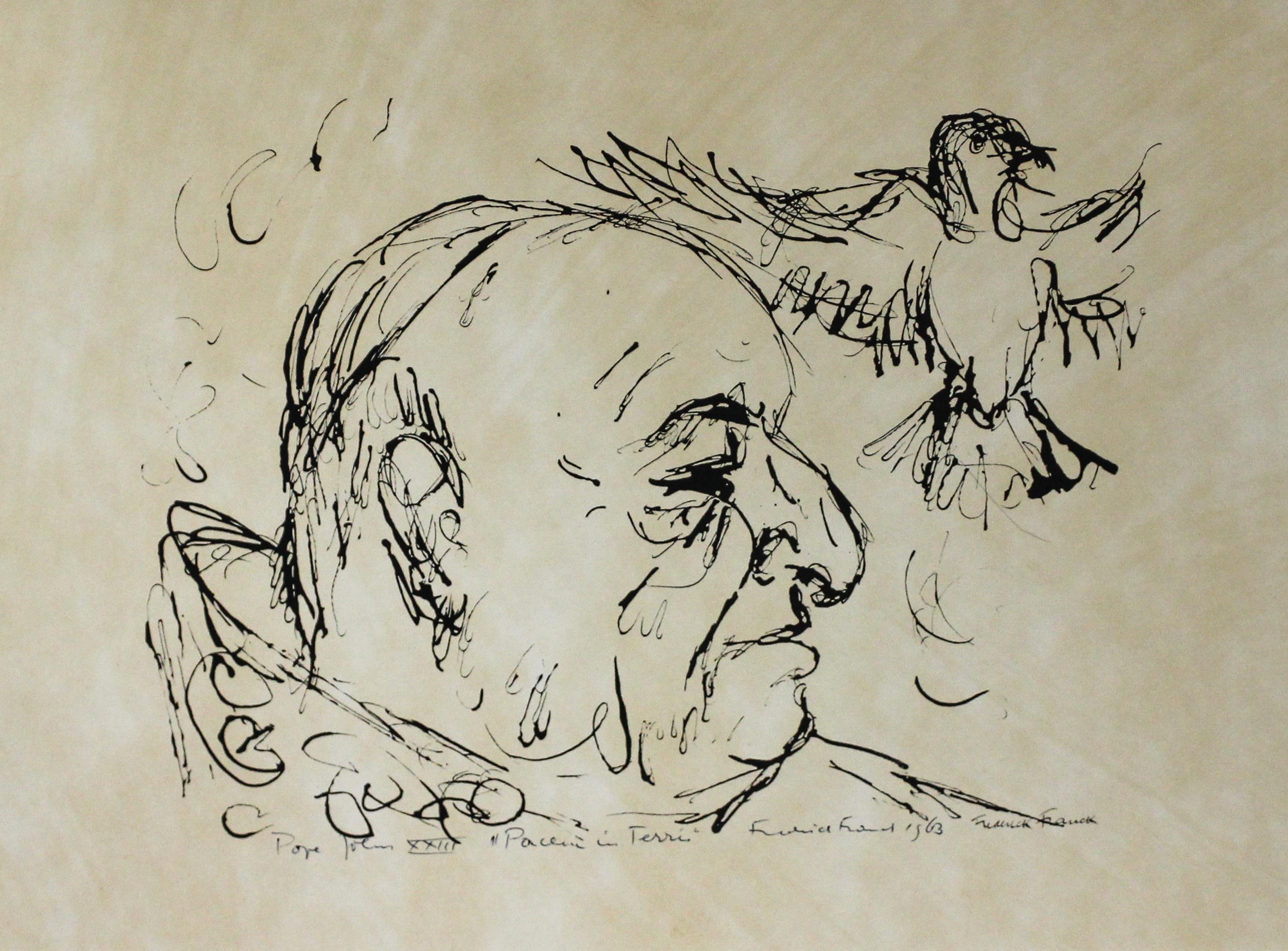 Frederick Franck, (Dutch/American, 1909-2006), Portrait of Pope John XXIII