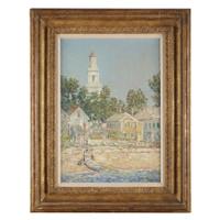 CHILDE HASSAM (AMERICAN 1859-1935) "WHITE CHURCH, PROVINCETOWN"
