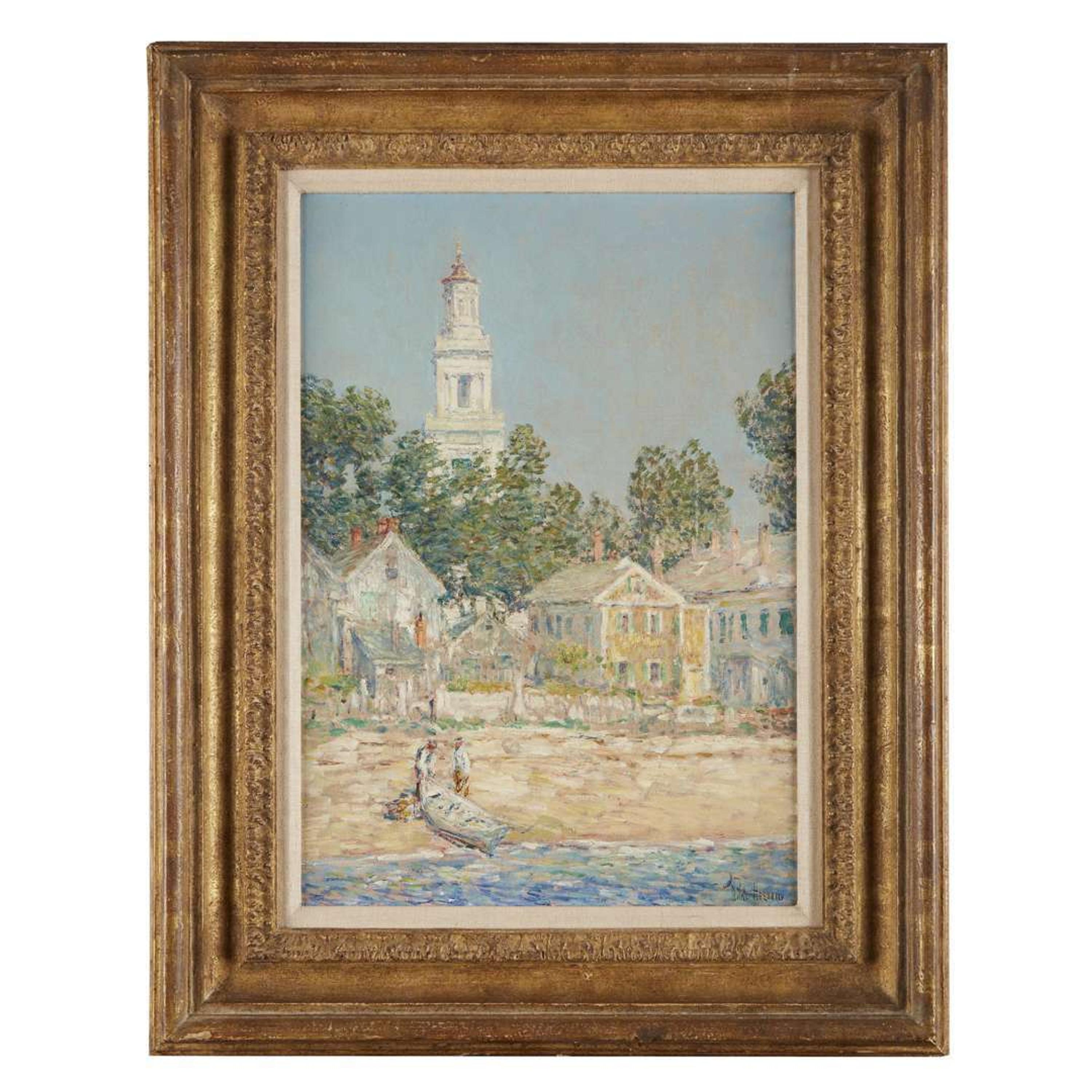 CHILDE HASSAM (AMERICAN 1859-1935) "WHITE CHURCH, PROVINCETOWN"