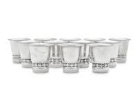 A Set of Twelve Georg Jensen Silver Beakers