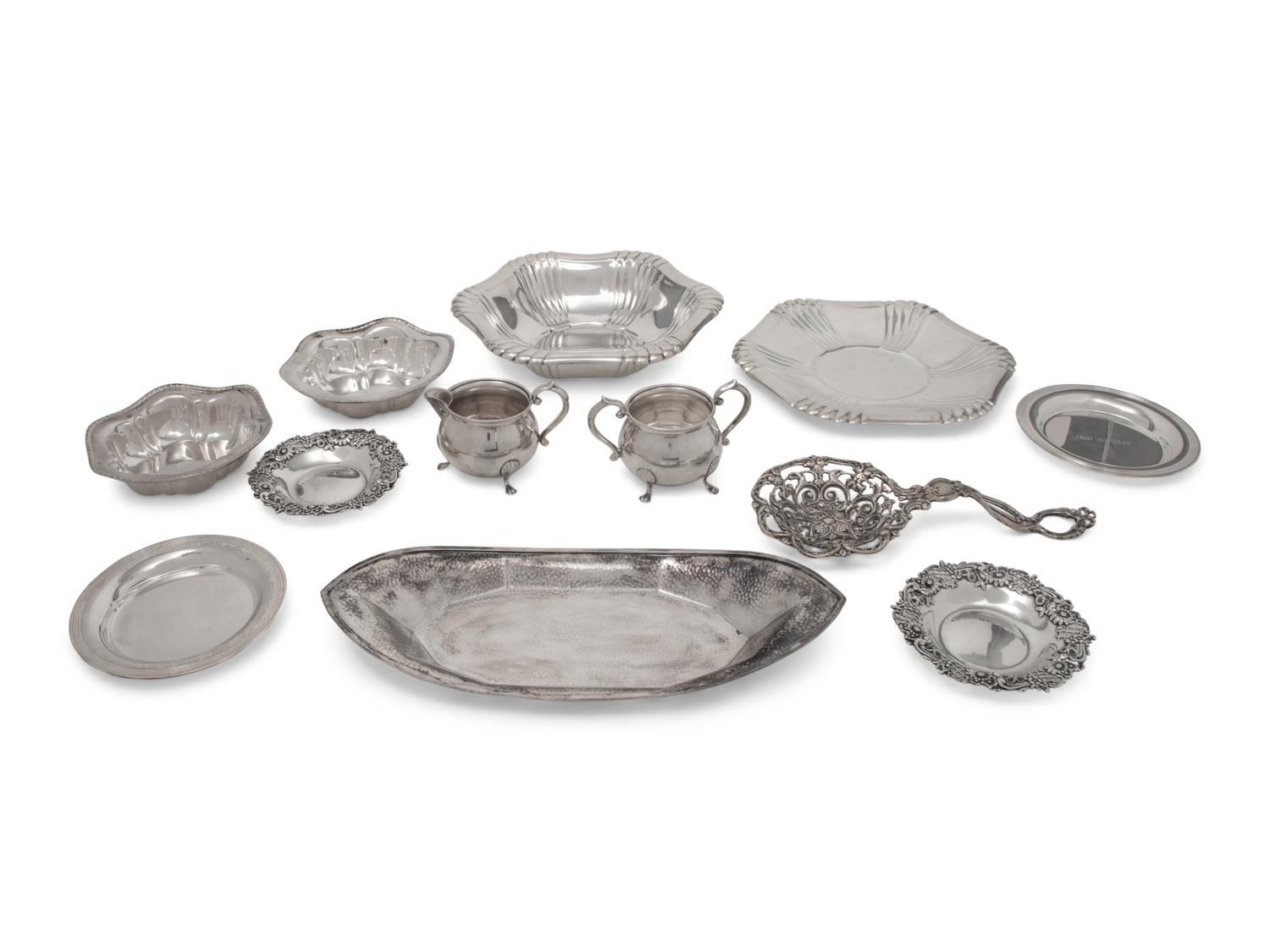 A Collection of Ten American Silver Serving Articles