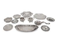 A Collection of Ten American Silver Serving Articles