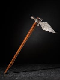 Engraved Spontoon Pipe Tomahawk, Attributed to Chief Hole in the Day