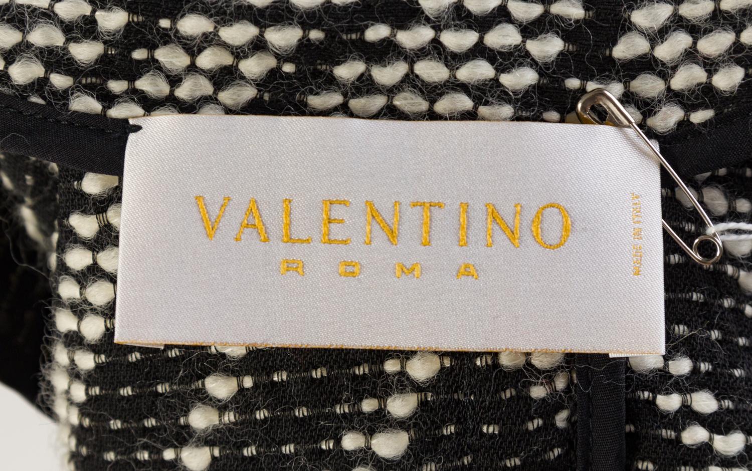 A Valentino Black and White Pattern Jacket, Size 8.