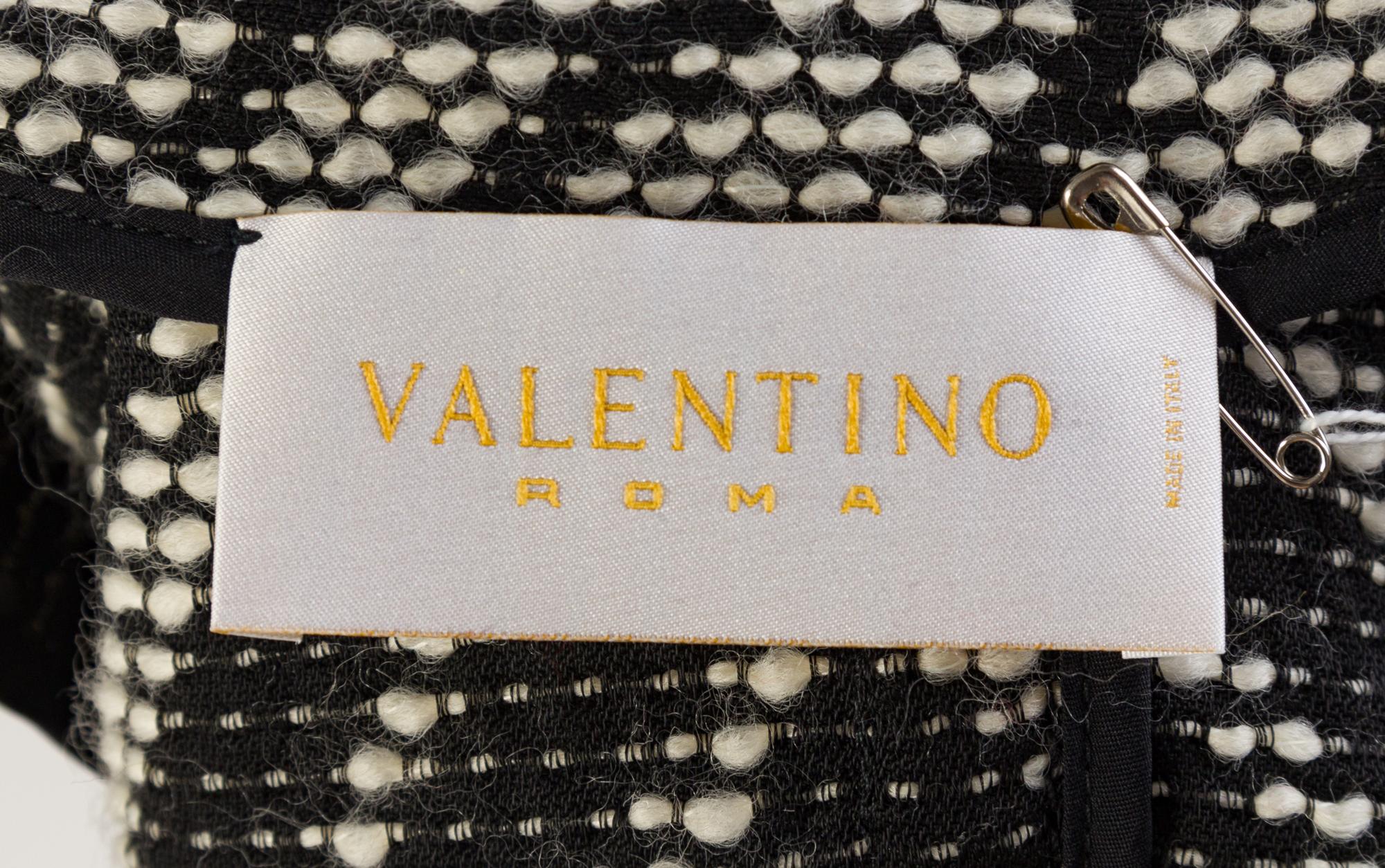 A Valentino Black and White Pattern Jacket, Size 8.