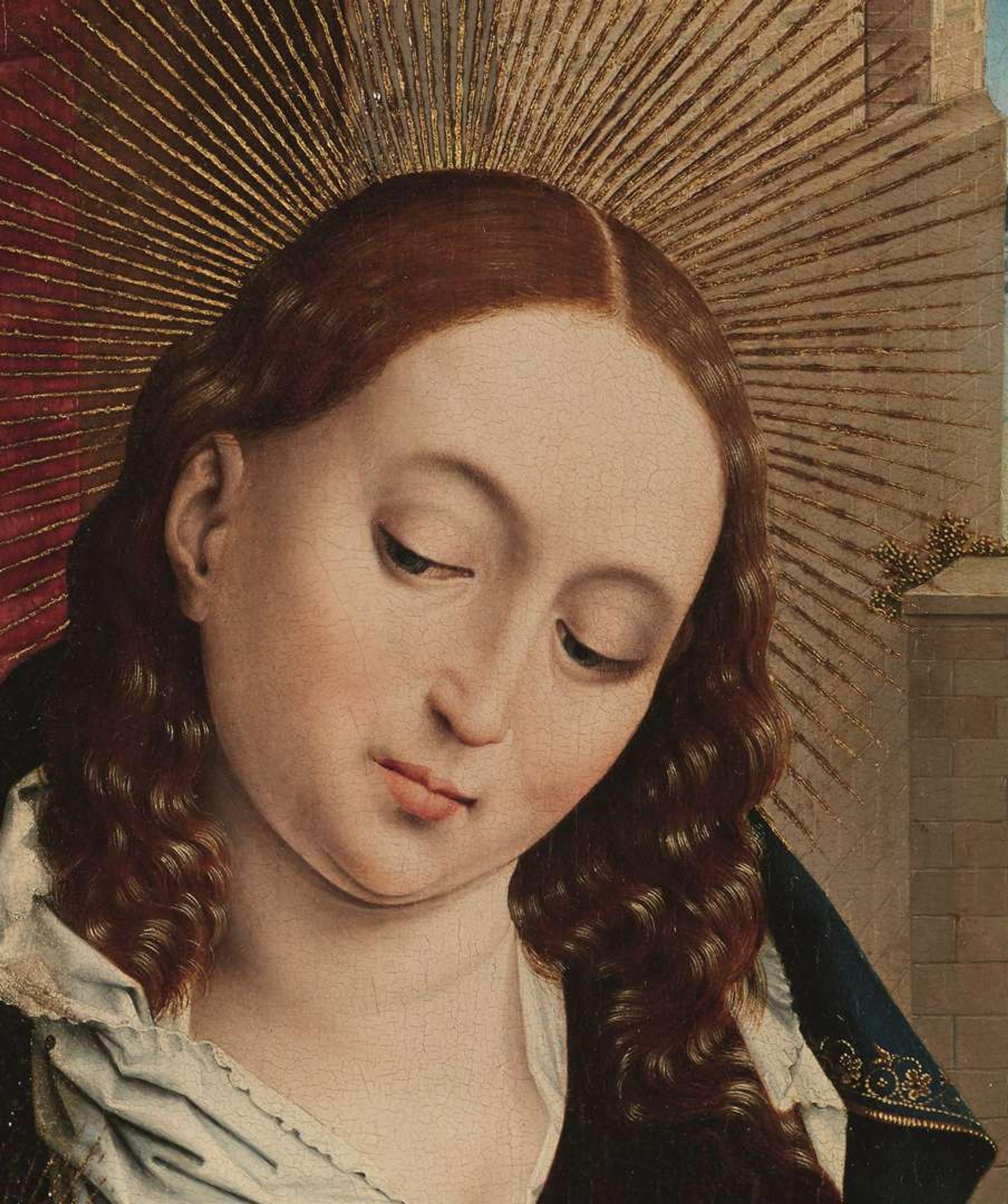 Master of the Embroidered Foliage (Netherlandish, active Brussels, late 15th Century) — Nursing Madonna
