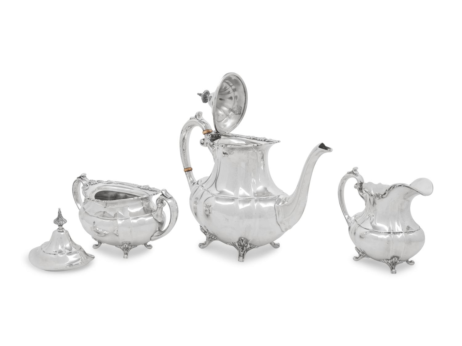An American Silver Three-Piece Coffee Service