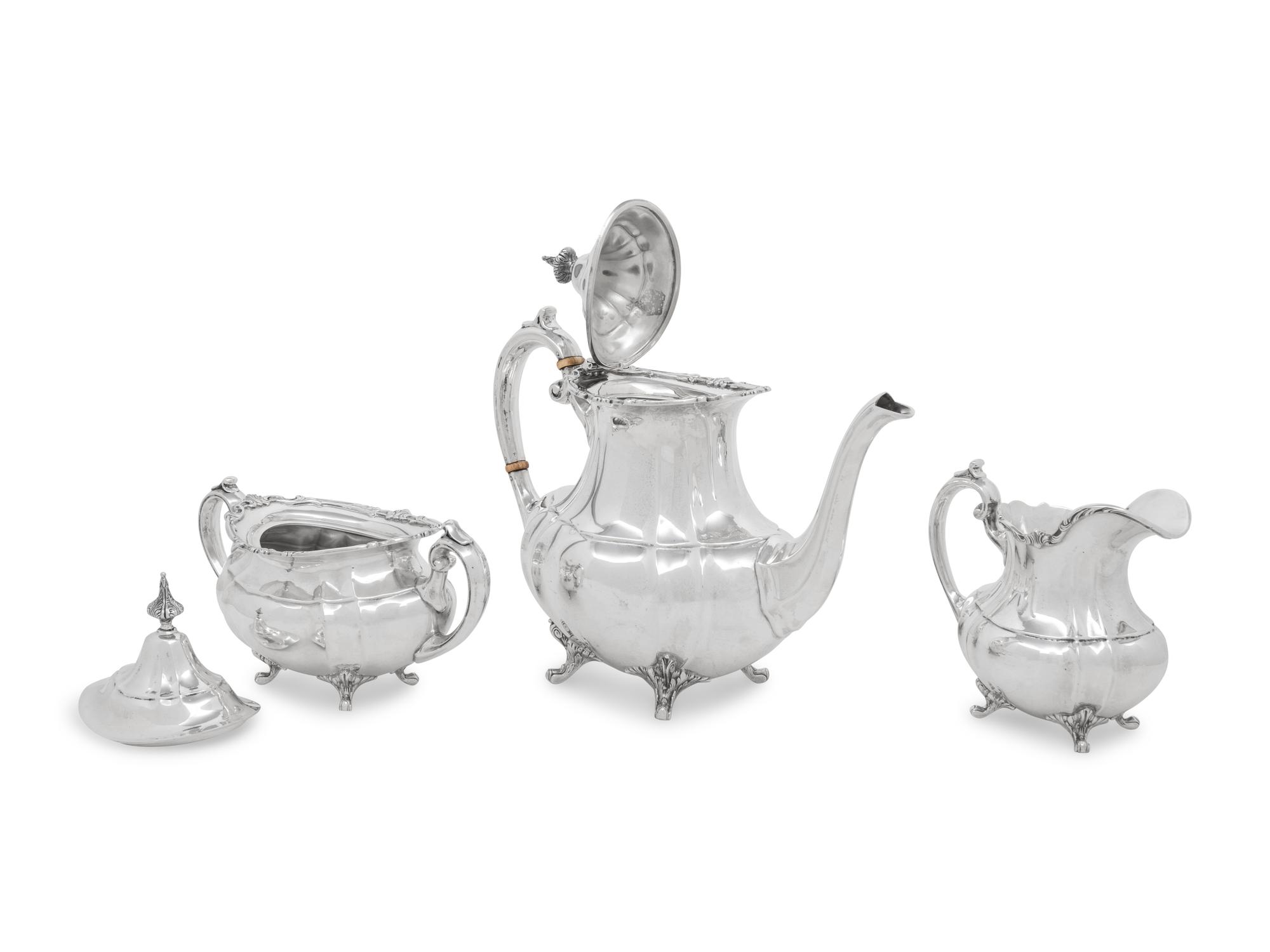 An American Silver Three-Piece Coffee Service