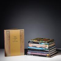Collection of books about Tiffany glass
