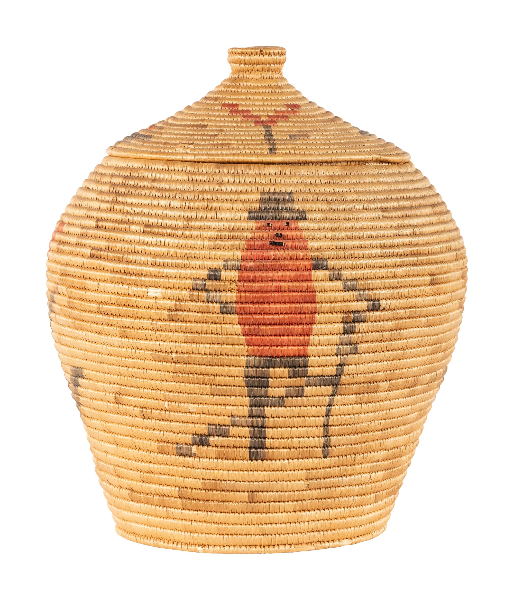 Alaskan Figural "Mr. Peanut" Lidded Basket