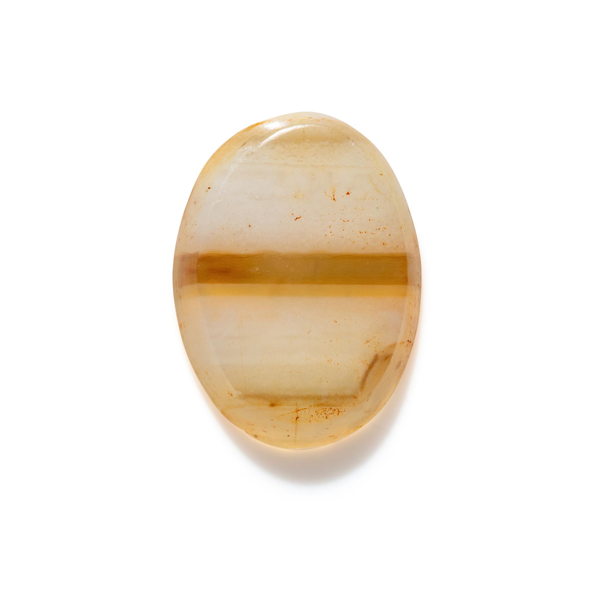 A Roman Banded Agate Ring Stone with the Gods Athena and Nike