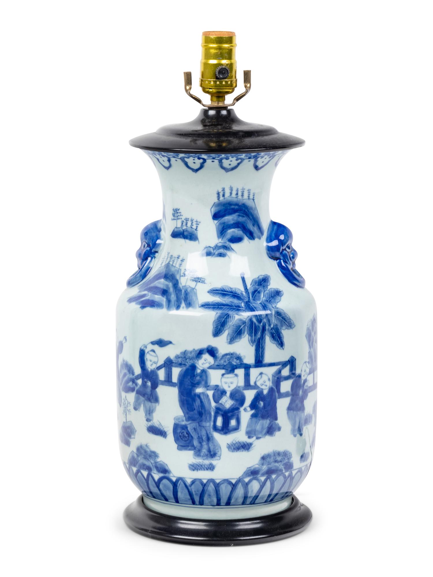 A Chinese Porcelain Vase Mounted as a Lamp