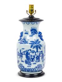A Chinese Porcelain Vase Mounted as a Lamp