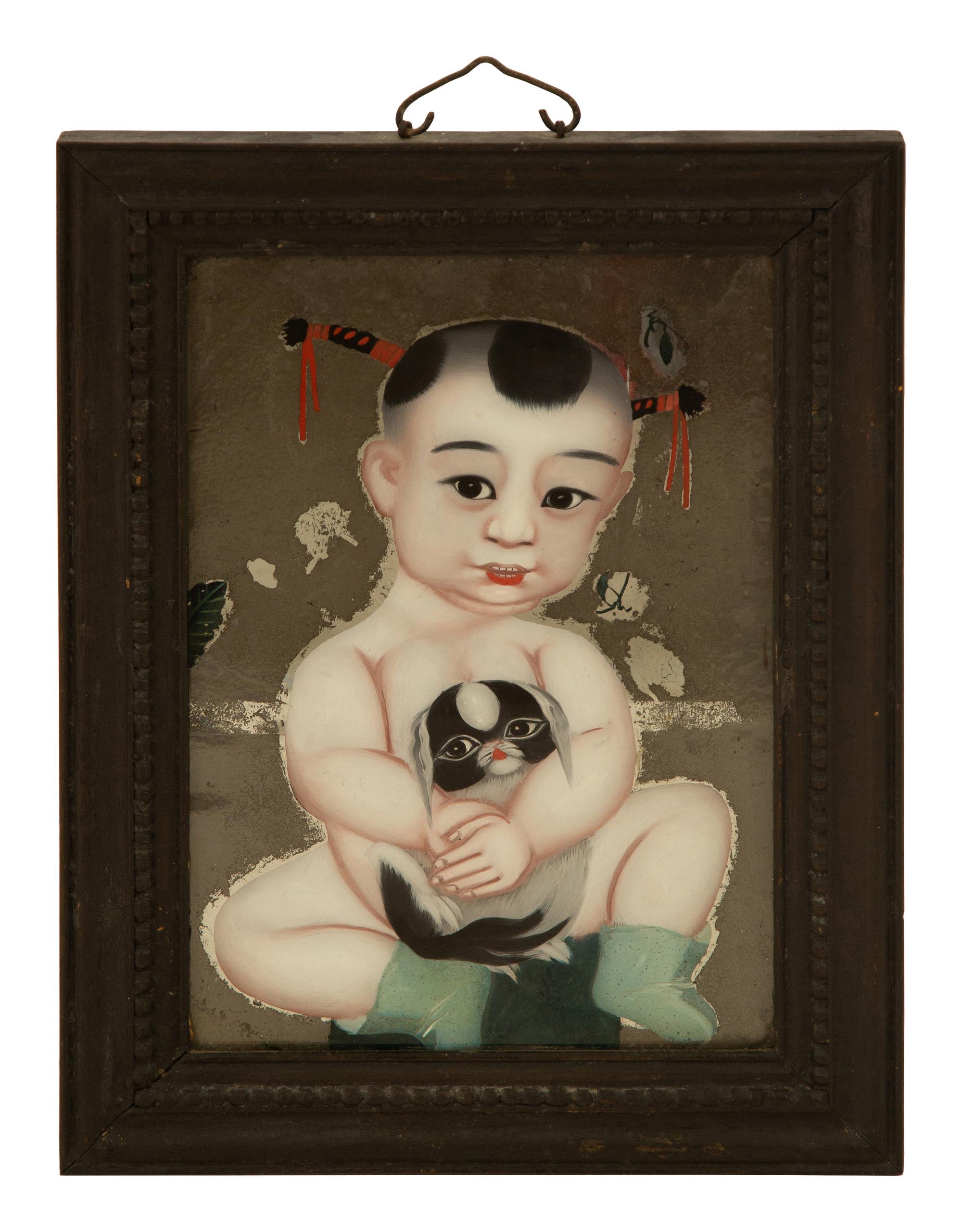 A Chinese Reverse Painting on Glass
