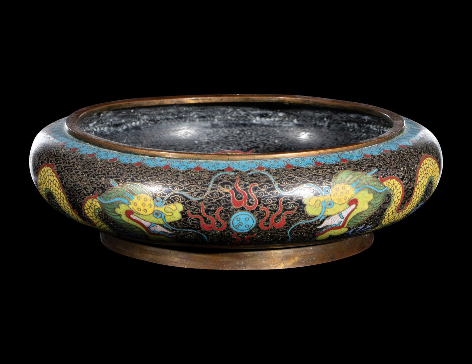 Three Japanese Cloisonne Enamel Articles