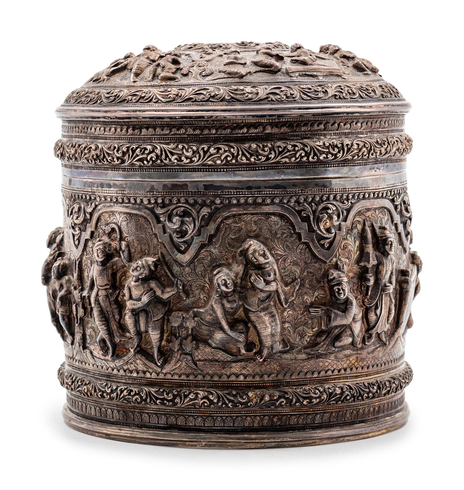 A Southeast Asian Silver Covered Jar