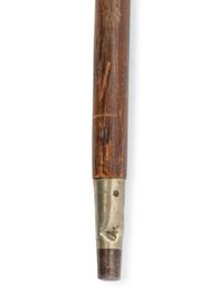A 14-Karat Gold Mounted Stag Handle Cane