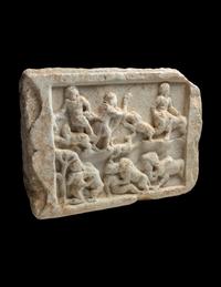 A Roman Marble Relief with a Hunting Scene