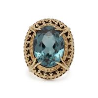 VICTORIAN, YELLOW GOLD AND SYNTHETIC SPINEL RING