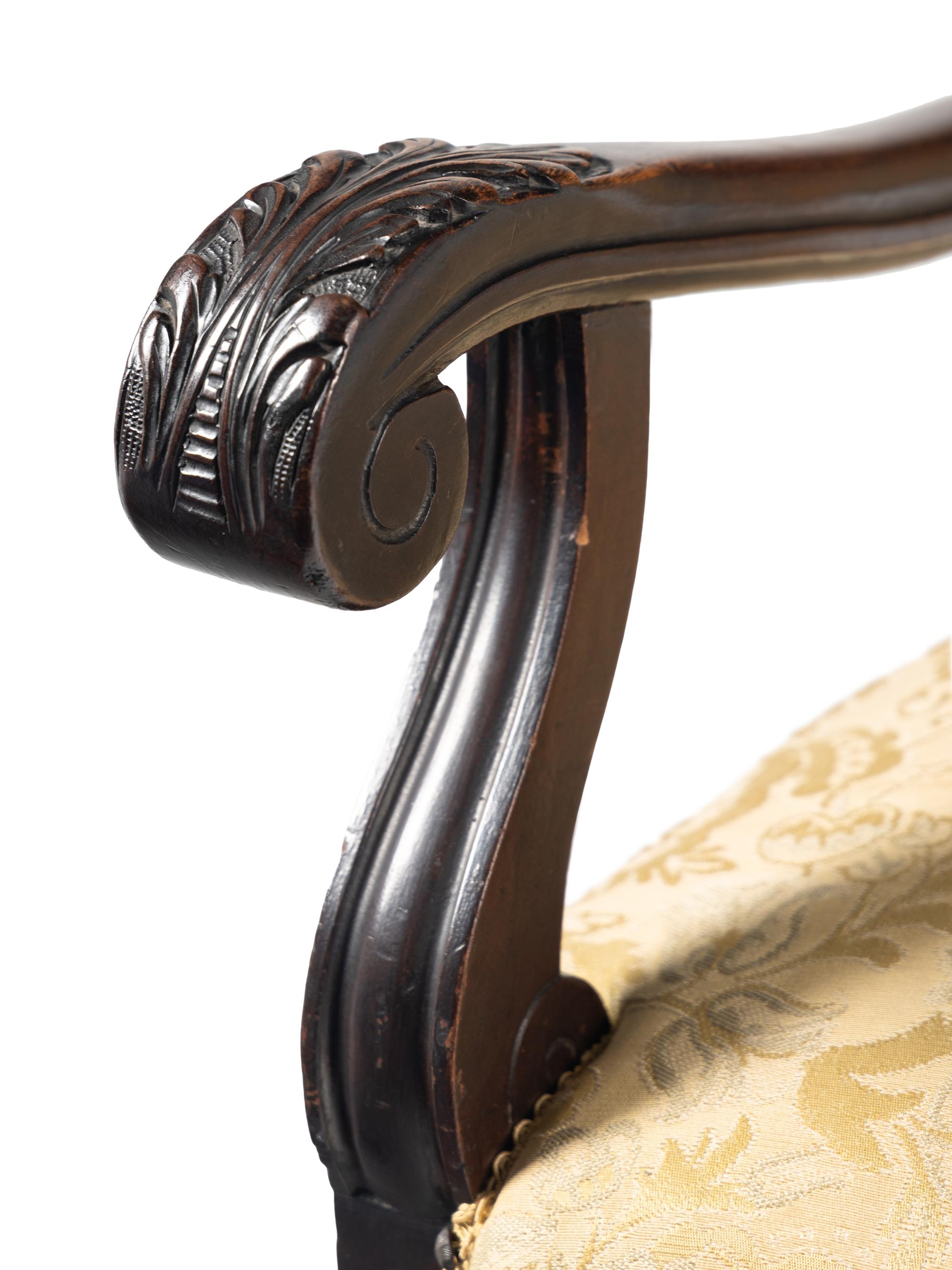 A William and Mary Style Walnut Armchair