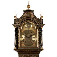 A Black and Gilt-Japanned Longcase Clock
