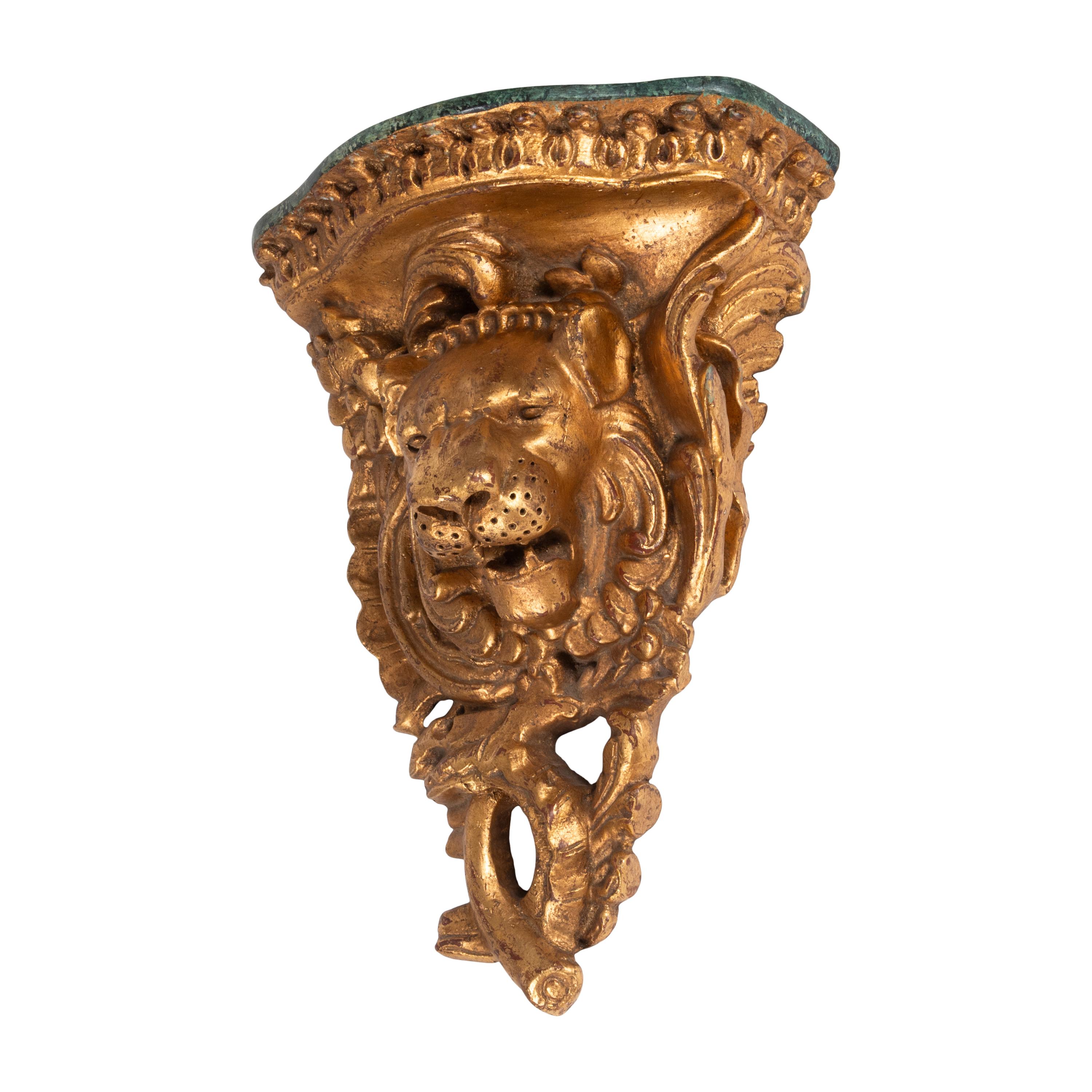 A Set of Four Italian Giltwood Wall Brackets