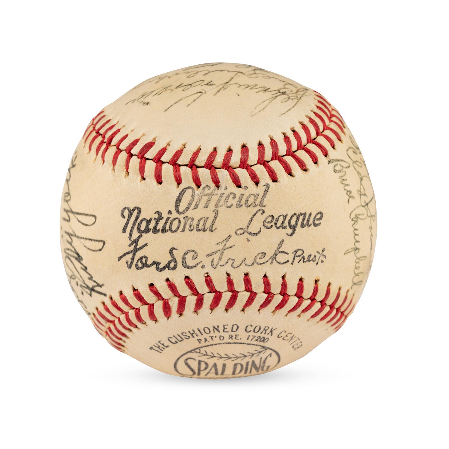 A 1940 Detroit Tigers Team Signed Autograph Baseball Featuring Hank Greenberg (JSA Letter of Authenticity),