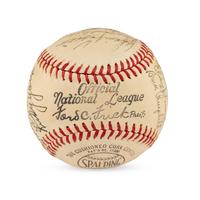 A 1940 Detroit Tigers Team Signed Autograph Baseball Featuring Hank Greenberg (JSA Letter of Authenticity),