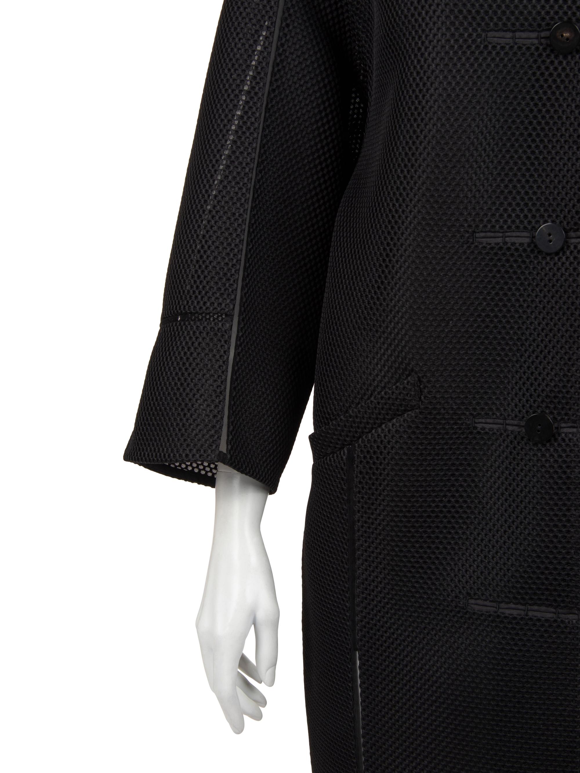 Ralph Rucci Polyester Mesh Jacket with Net Inserts