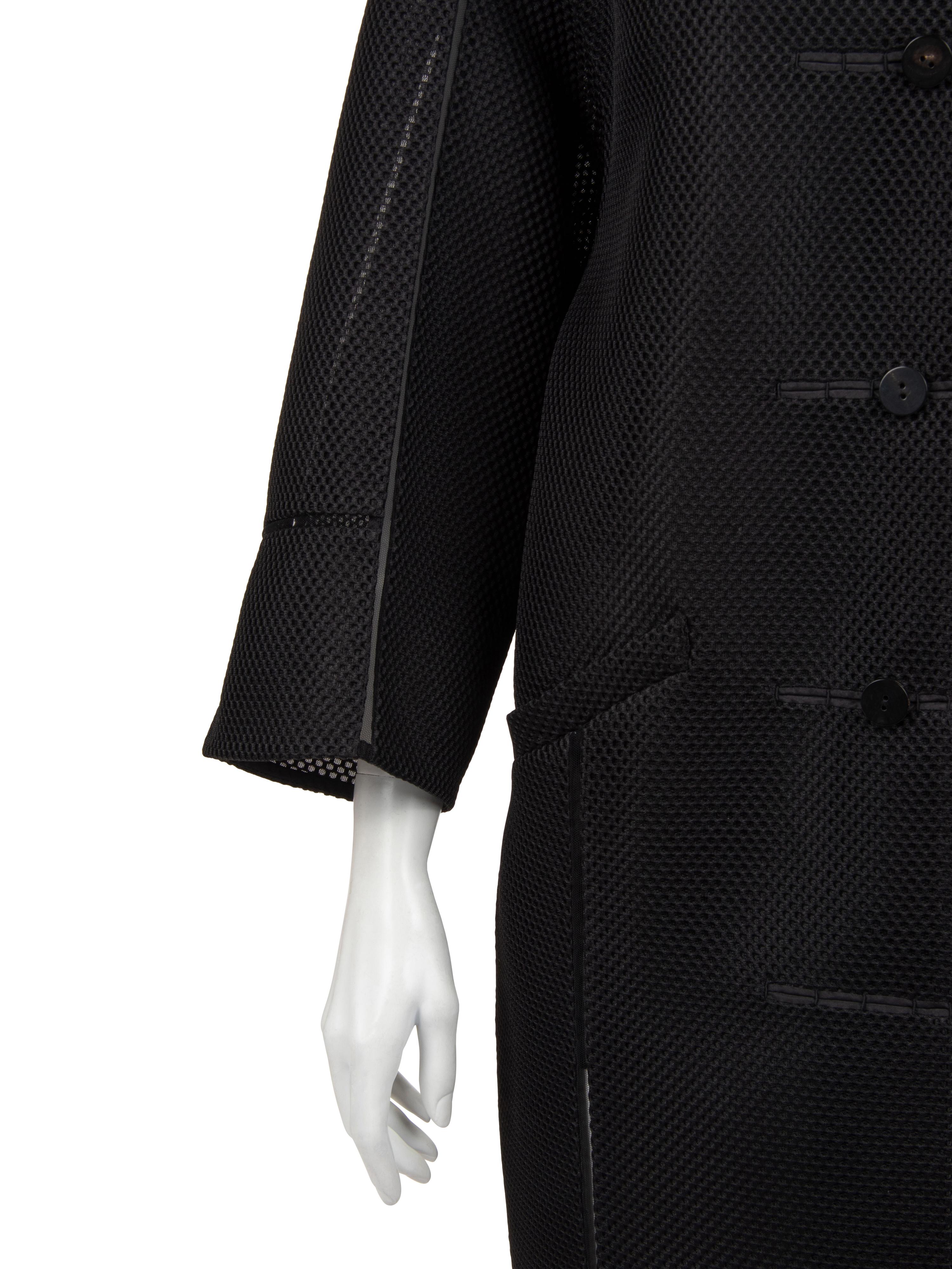 Ralph Rucci Polyester Mesh Jacket with Net Inserts