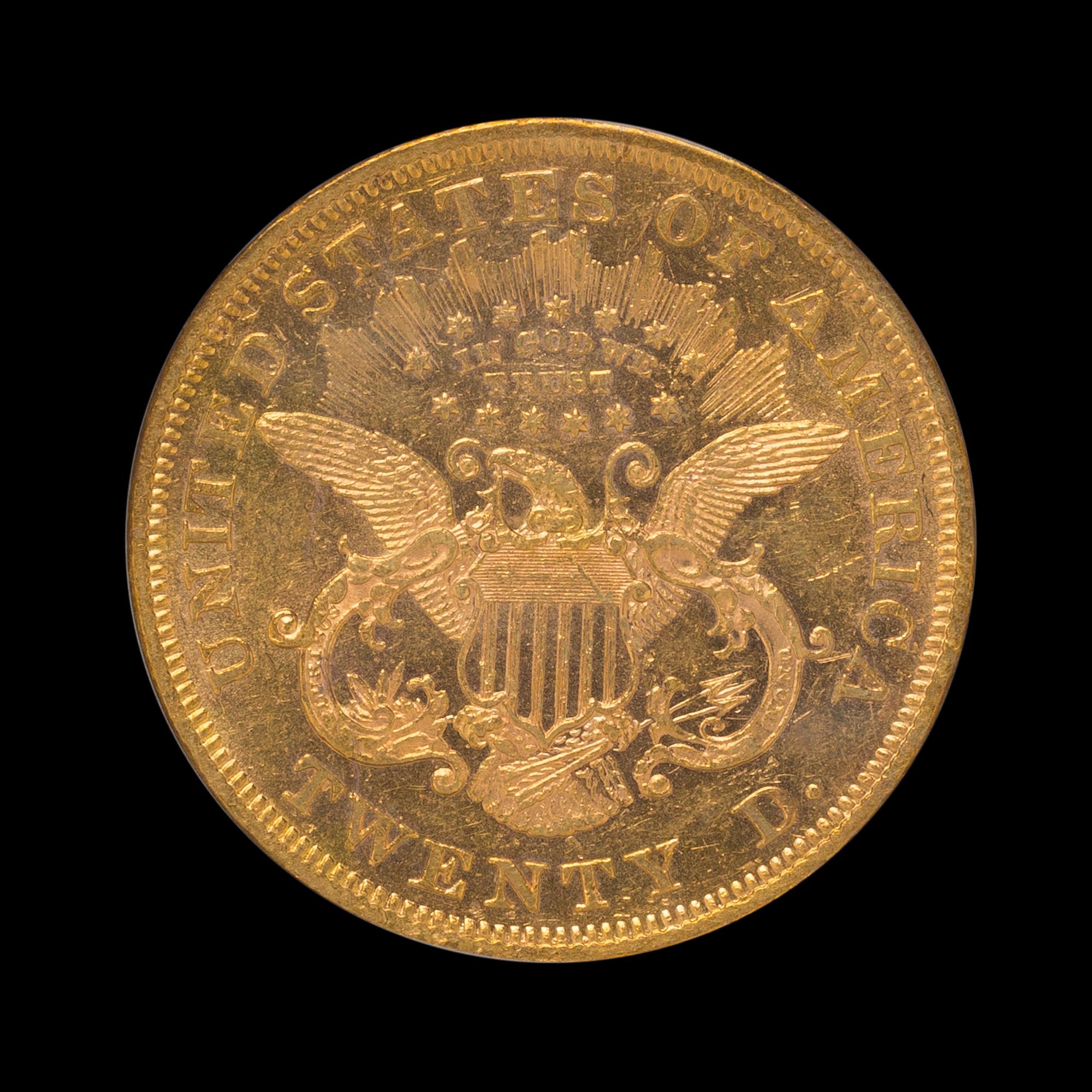 A United States 1867 Liberty Head $20 Gold Coin