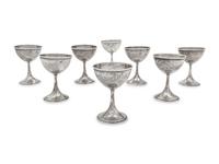 A Set of Eight American Silver Coupes