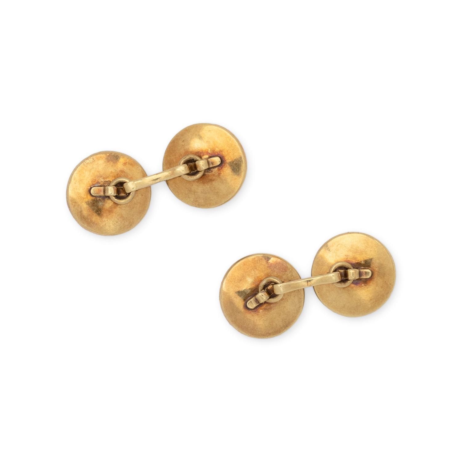 ESSEX CRYSTAL AND MOTHER-OF-PEARL CUFFLINKS