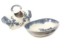 A Royal Doulton Transfer Decorated Basin Set Length of basin 18 inches. — 19TH CENTURY